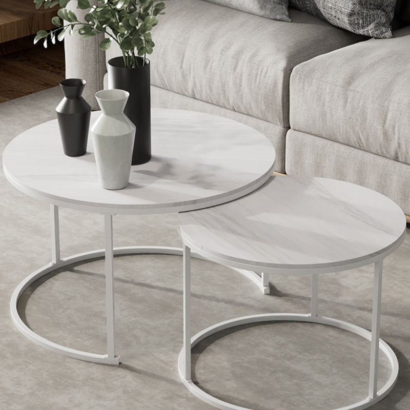 Round Nesting Coffee Table Modern Minimalist Slate Coffee Table