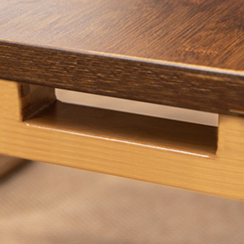 Scandinavian Square Wood Coffee Table Folding 2 Legs Cocktail Table