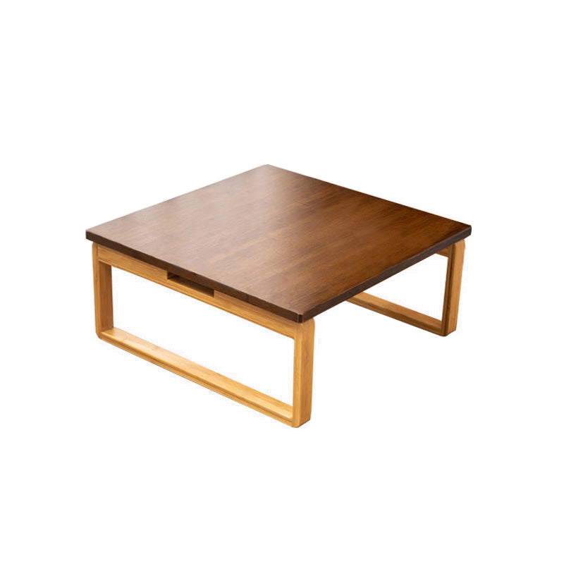 Scandinavian Square Wood Coffee Table Folding 2 Legs Cocktail Table