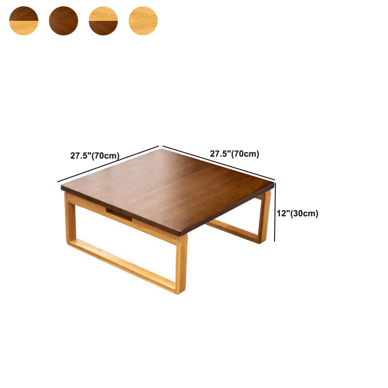 Scandinavian Square Wood Coffee Table Folding 2 Legs Cocktail Table