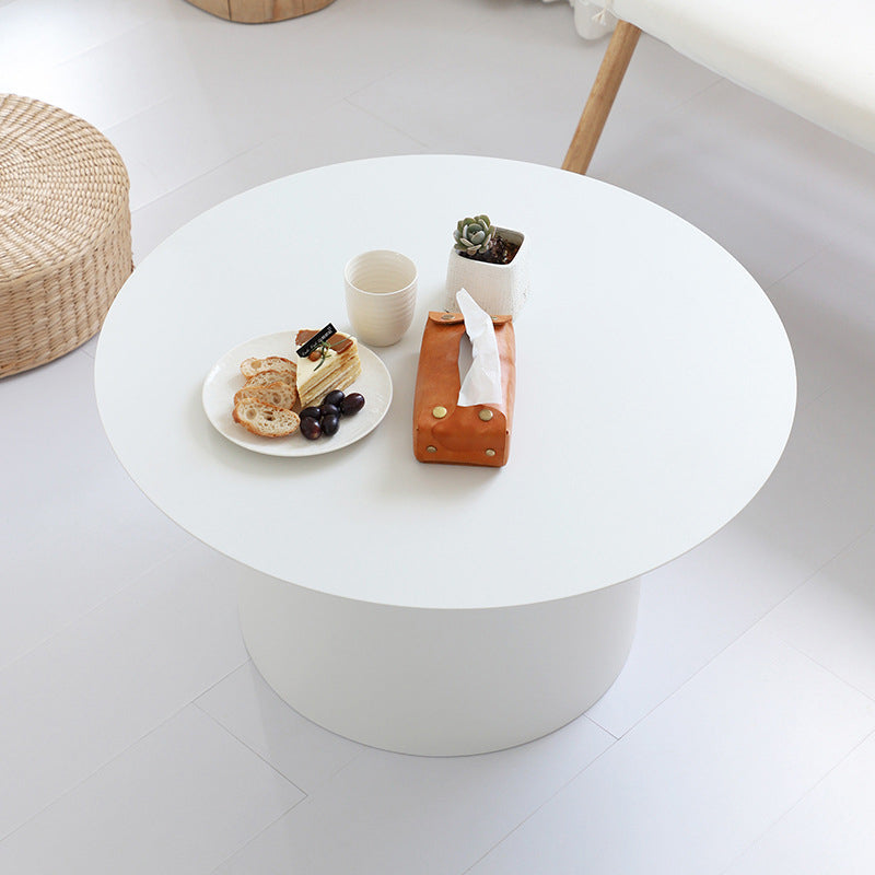 Round Pedestal Base Metal Table Frame Mid-century Modern Style Coffee Table