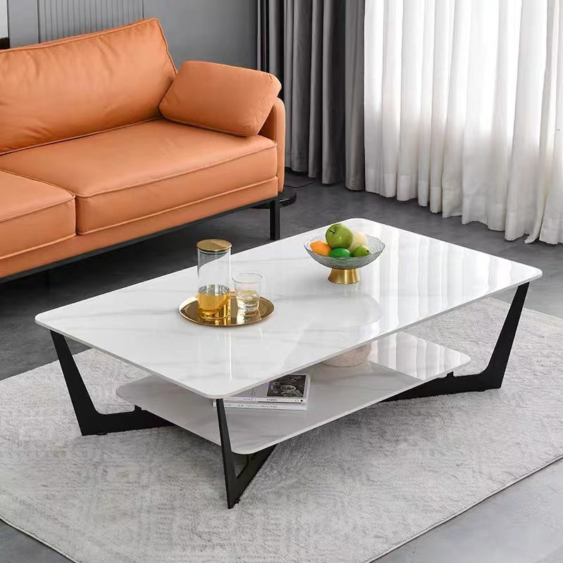 Slate Rectangular Coffee Table Minimalist Coffee Table for Living Room