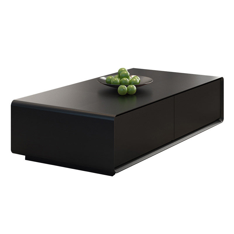 Modern Style Rectangular Wooden Table Abstract Base Coffee Table