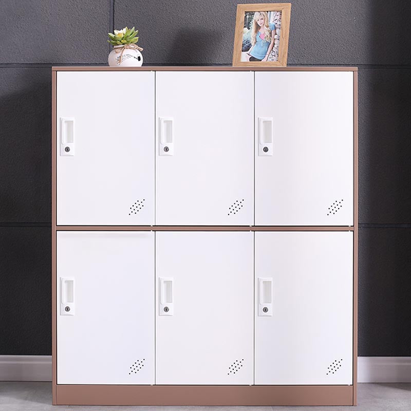 Non-Hanging Armoire Contemporary Metal Storage Cabinet for Home