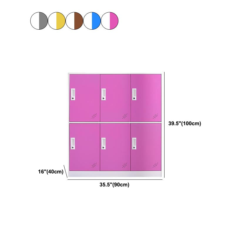 Non-Hanging Armoire Contemporary Metal Storage Cabinet for Home