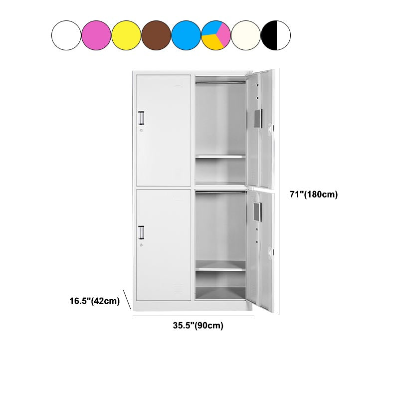 Contemporary Style Wardrobe Metal Home Wardrobe Closet With Lock