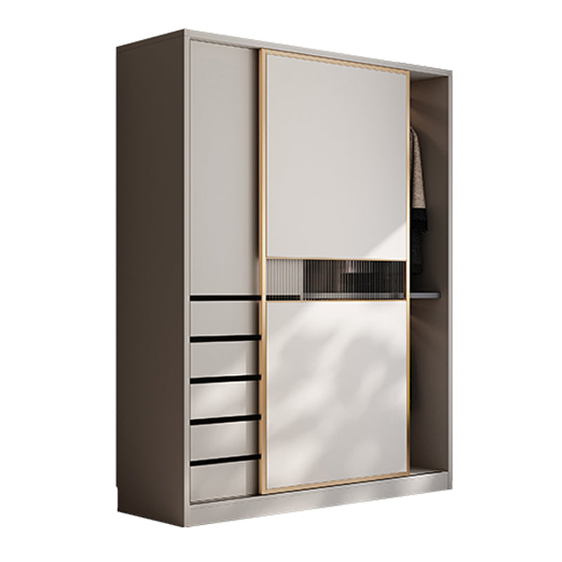 Modern Style Wardrobe Wooden Wardrobe Closet with Sliding Door