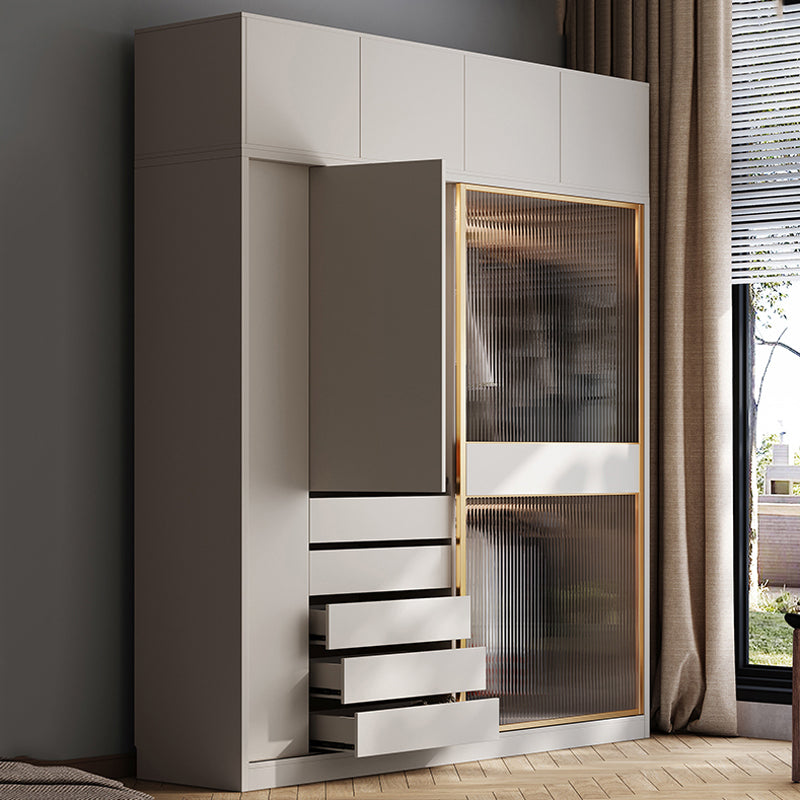 Modern Style Wardrobe Wooden Wardrobe Closet with Sliding Door