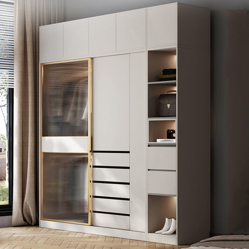 Modern Style Wardrobe Wooden Wardrobe Closet with Sliding Door