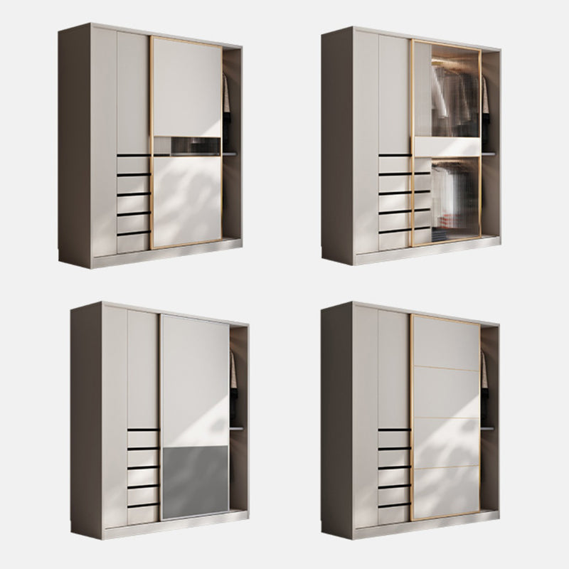 Modern Style Wardrobe Wooden Wardrobe Closet with Sliding Door