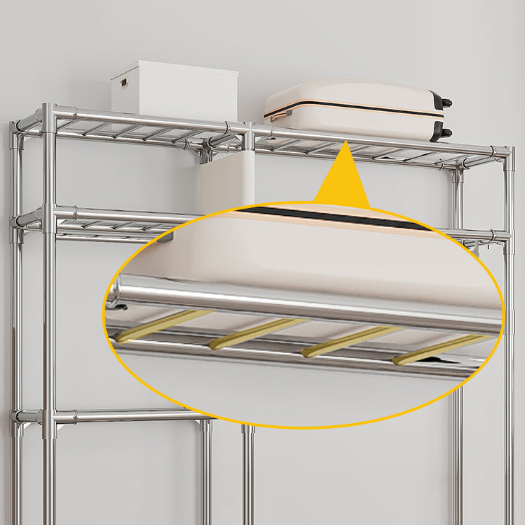 Contemporary Bedroom Wardrobe Metal Wardrobe Closet with Shelves