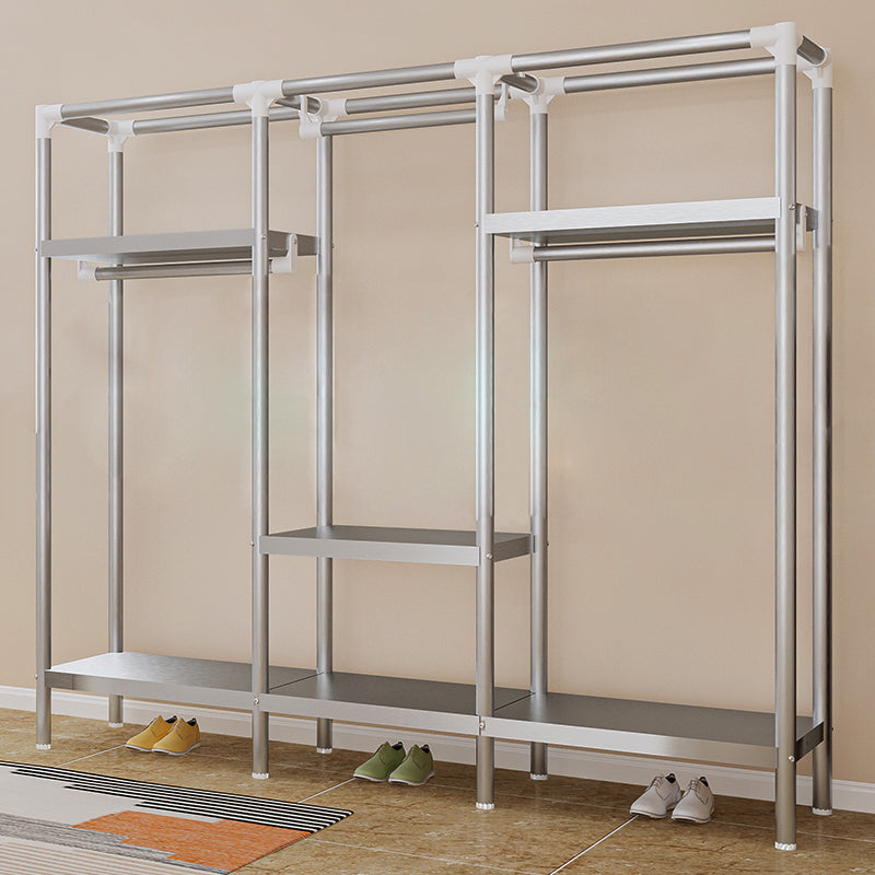 Contemporary Bedroom Wardrobe Metal Wardrobe Closet with Shelves