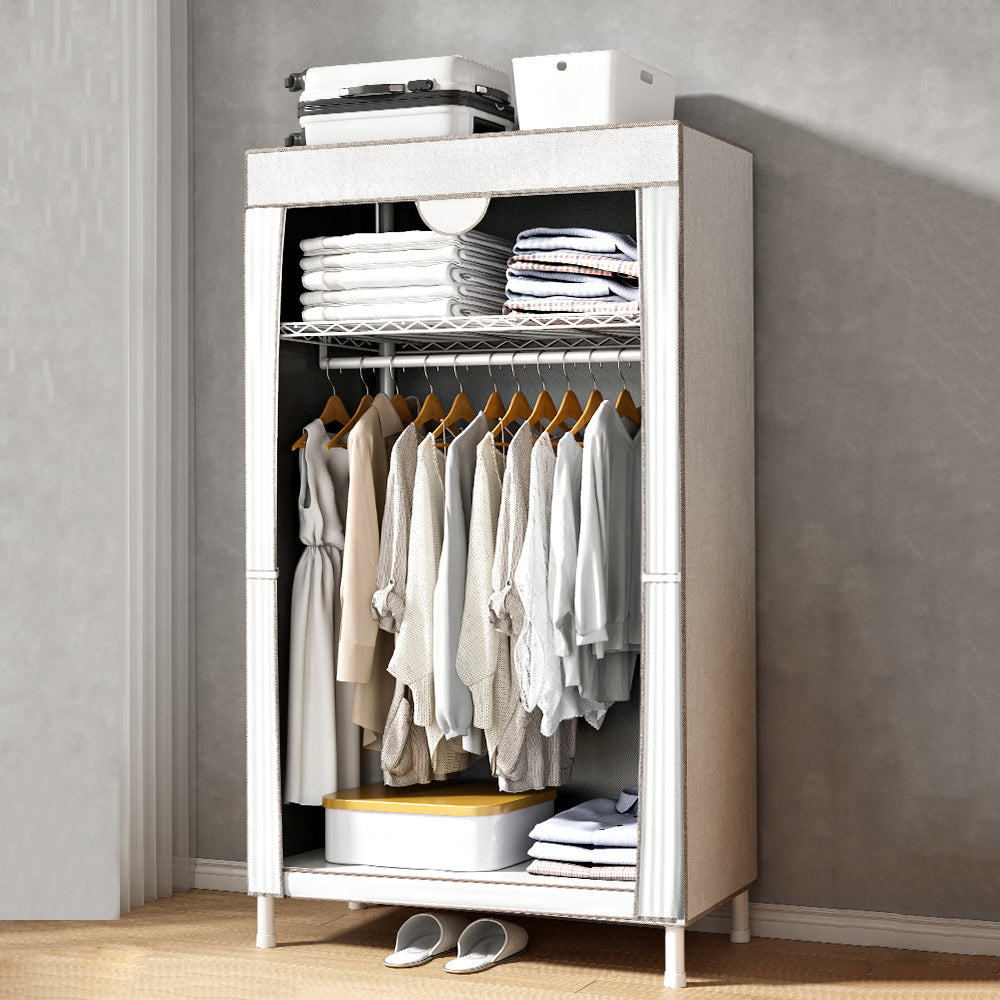 Contemporary Style Wardrobe Steel Wardrobe Closet with Shelves