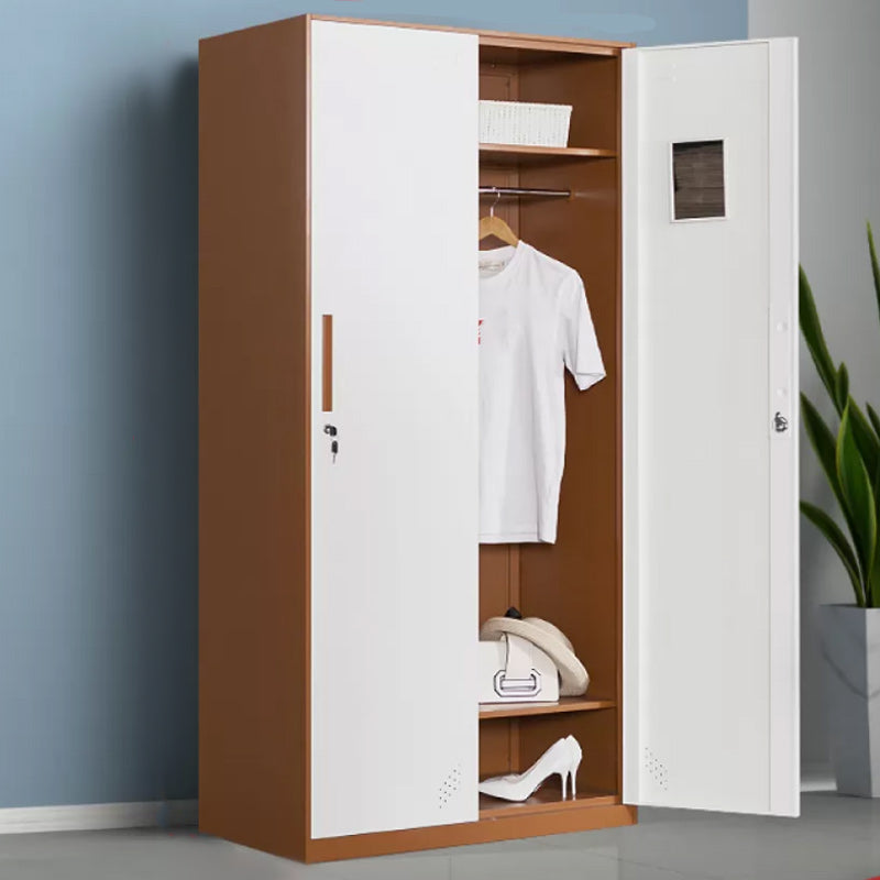 Contemporary Style Wardrobe Metal Home Wardrobe Closet with Doors