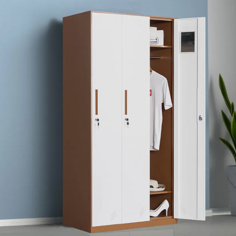 Contemporary Style Wardrobe Metal Home Wardrobe Closet with Doors