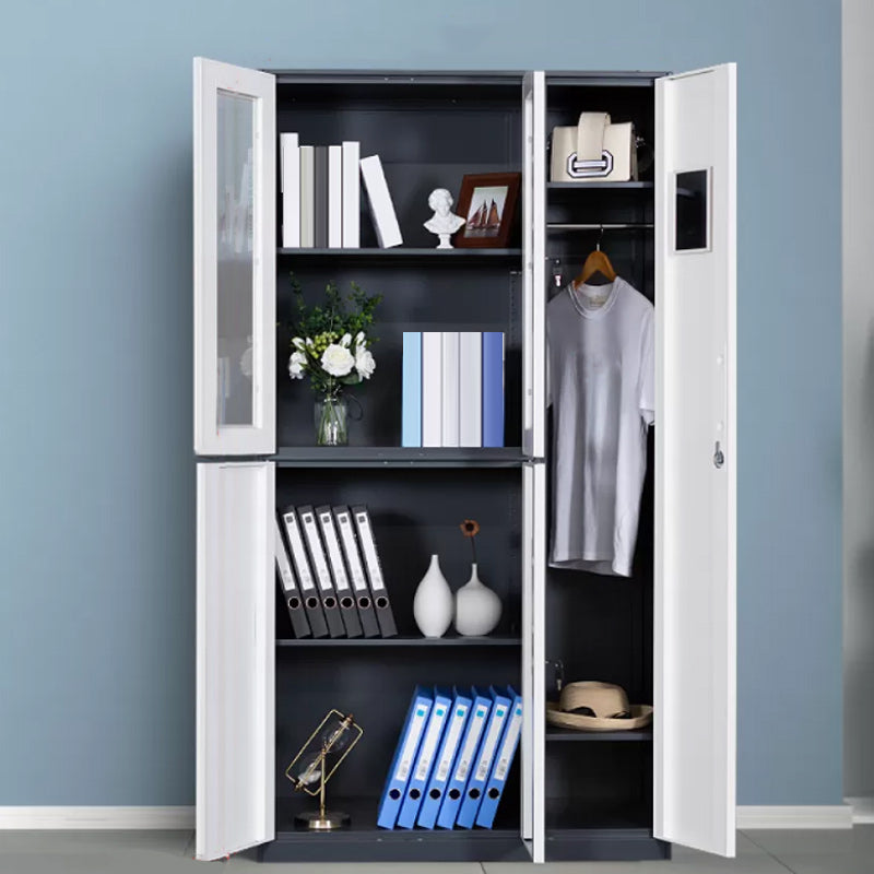 Contemporary Style Wardrobe Metal Home Wardrobe Closet with Doors