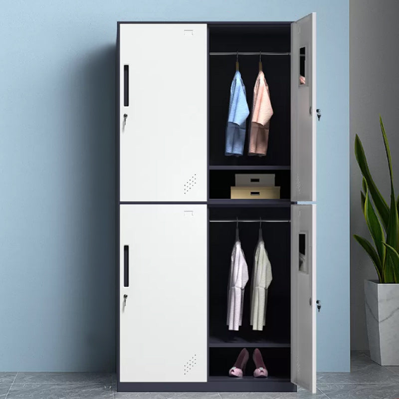 Contemporary Style Wardrobe Metal Home Wardrobe Closet with Doors