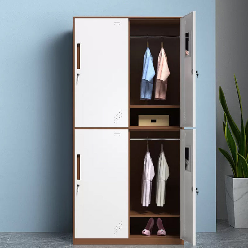Contemporary Style Wardrobe Metal Home Wardrobe Closet with Doors