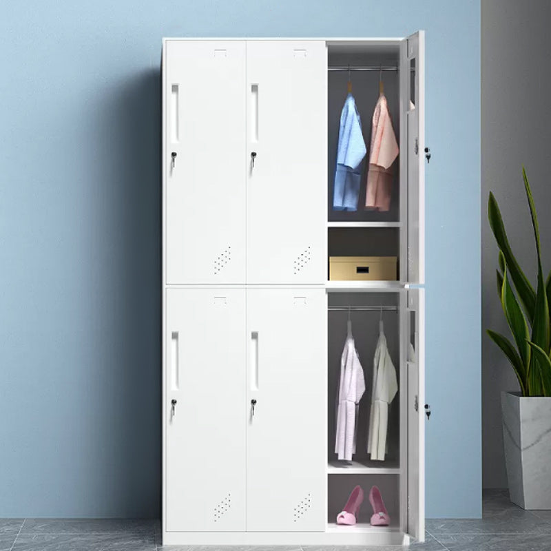 Contemporary Style Wardrobe Metal Home Wardrobe Closet with Doors