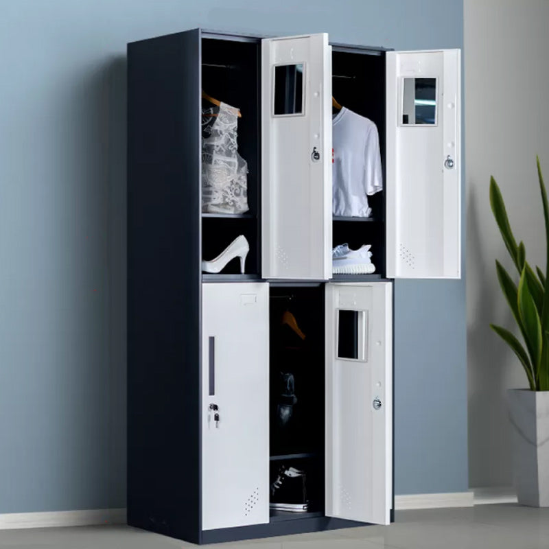 Contemporary Style Wardrobe Metal Home Wardrobe Closet with Doors
