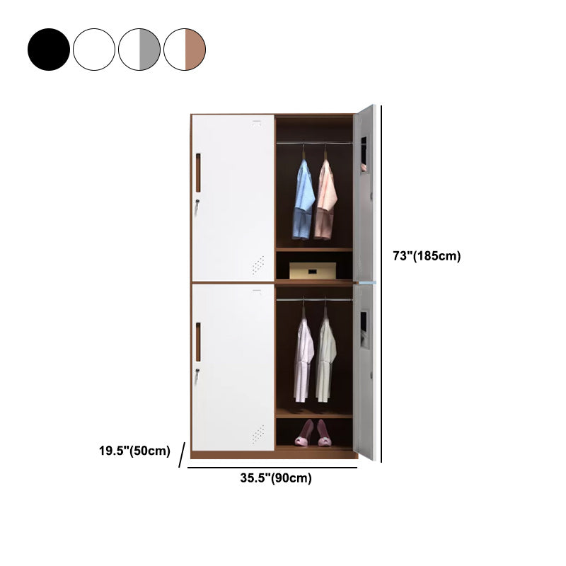Contemporary Style Wardrobe Metal Home Wardrobe Closet with Doors