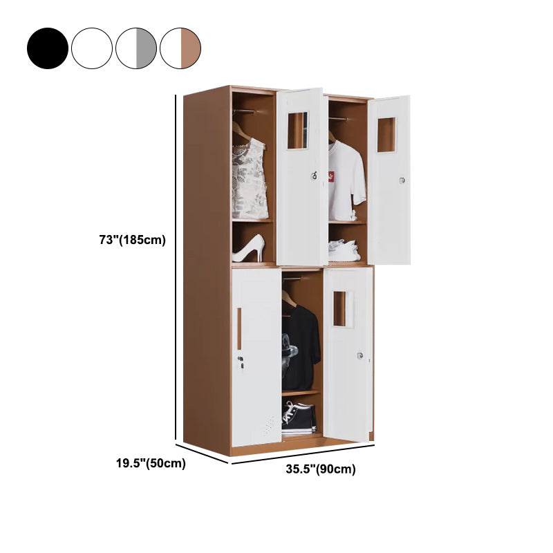 Contemporary Style Wardrobe Metal Home Wardrobe Closet with Doors