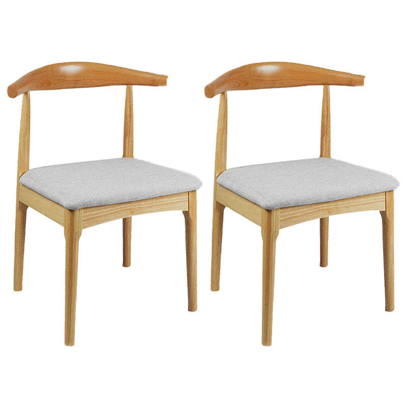 Matte Finish Dining Chair Modern Style Rubberwood Open Side Chair