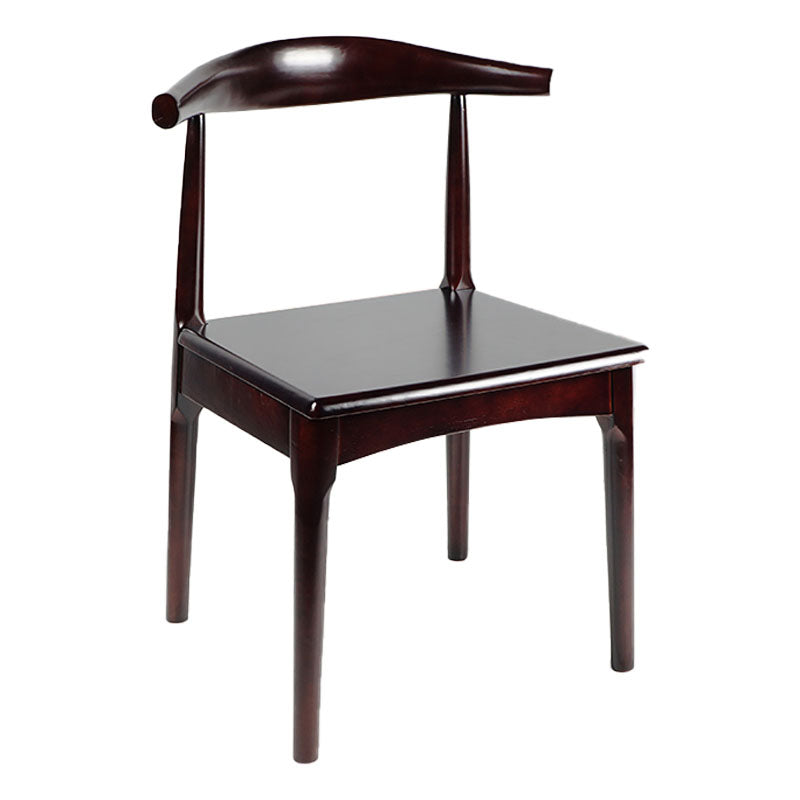 Matte Finish Dining Chair Modern Style Rubberwood Open Side Chair