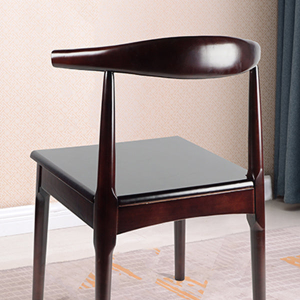 Matte Finish Dining Chair Modern Style Rubberwood Open Side Chair