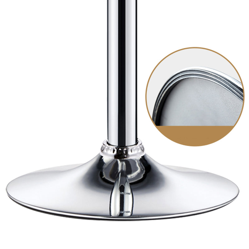 Scandinavian Metal Stool Faux Leather Counter Stool in Matte Finish for Indoor