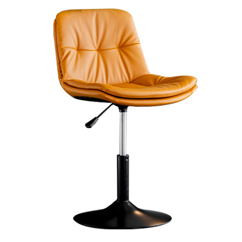 Contemporary Metal Barstool Faux Leather Counter Stool with Swivel in Matte Finish