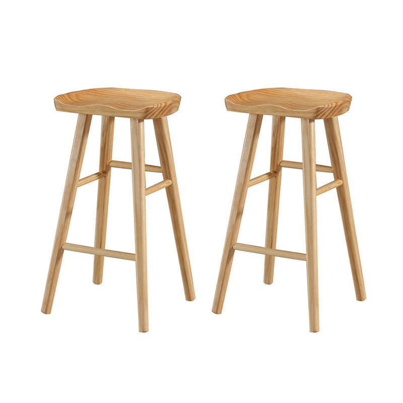 Contemporary Wood Stool Wood Counter Stool in Matte Finish for Indoor