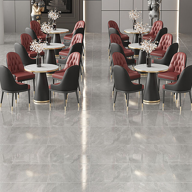 Modern Style Dining Table White Top Sintered Stone Table for Dining Room