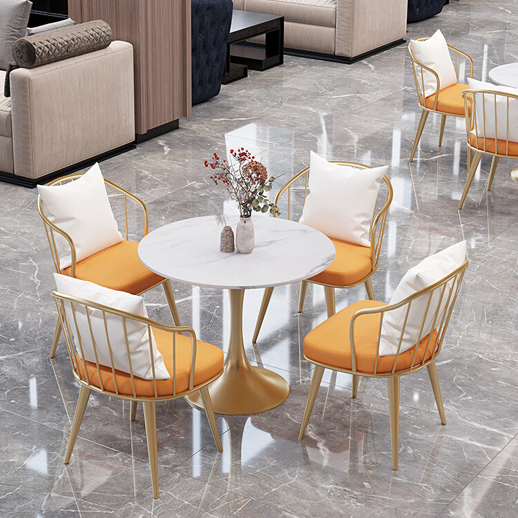 Modern Round Dining Table Sintered Stone Tulip Table for Dining Room
