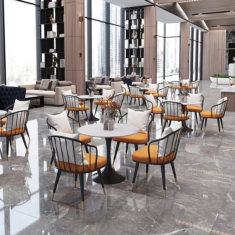 Modern Round Dining Table Sintered Stone Tulip Table for Dining Room