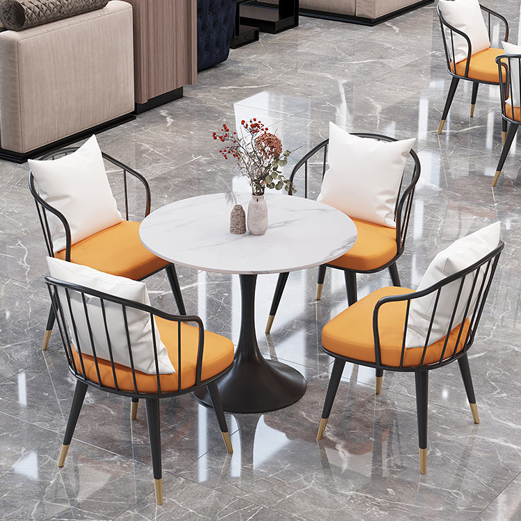 Modern Round Dining Table Sintered Stone Tulip Table for Dining Room