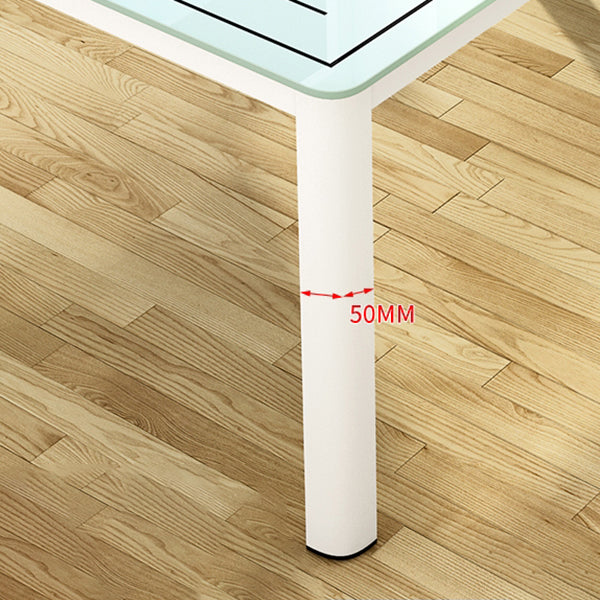 Modern Glass Dinning Table Rectangle Dining Table for Kitchen