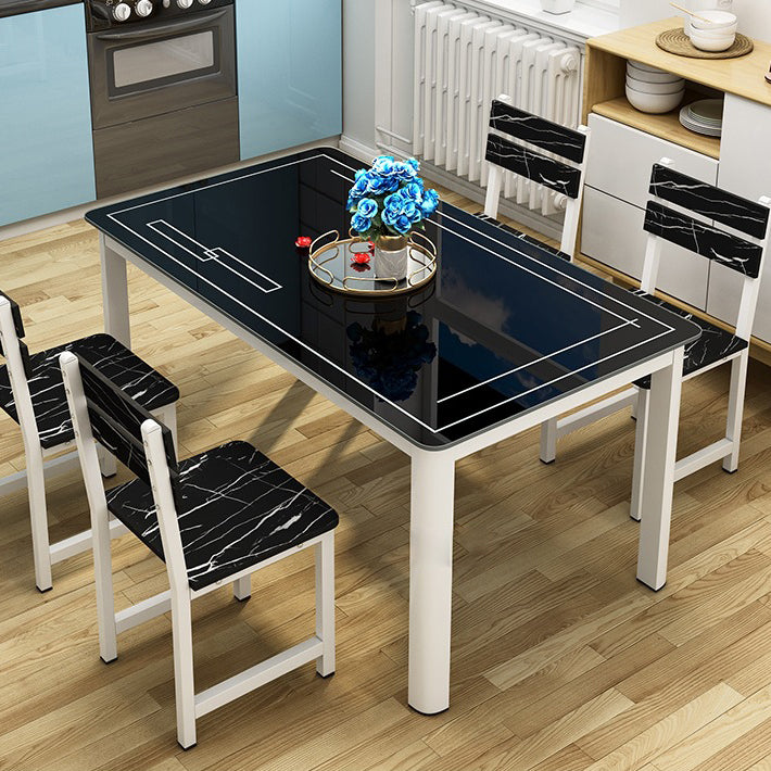 Modern Glass Dinning Table Rectangle Dining Table for Kitchen