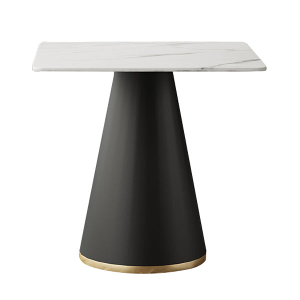 Modern Style Dining Table Sintered Stone Table with Metal Base