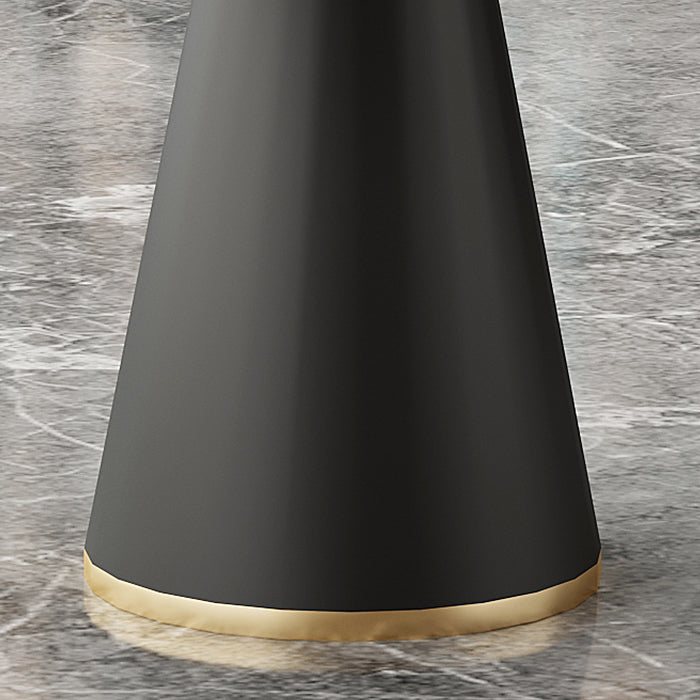 Modern Style Dining Table Sintered Stone Table with Metal Base