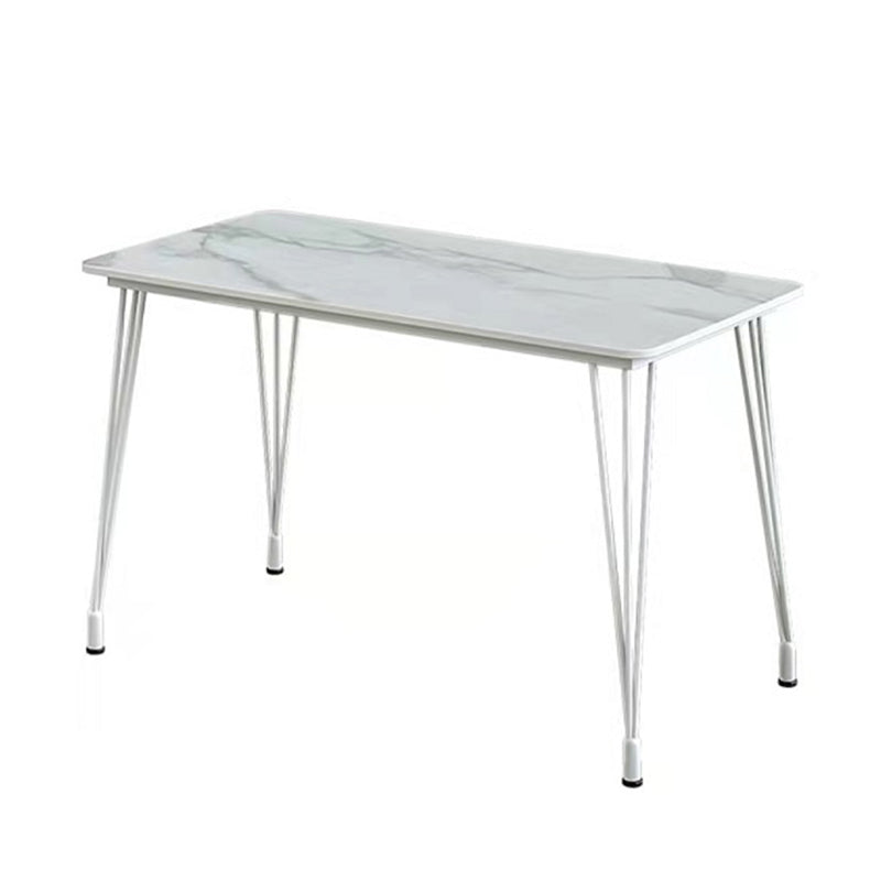 Outdoor Tripod Dining Table Modern Stone Top Metal Base Dinner Table