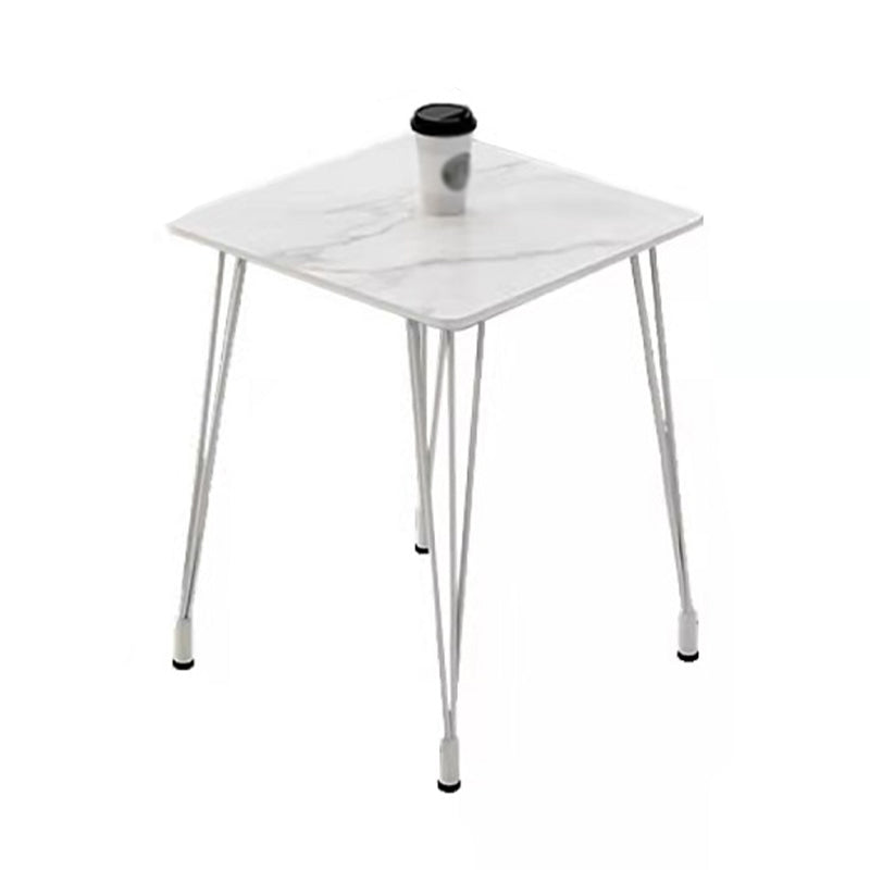 Outdoor Tripod Dining Table Modern Stone Top Metal Base Dinner Table