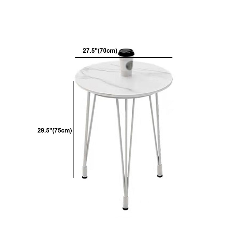 Outdoor Tripod Dining Table Modern Stone Top Metal Base Dinner Table