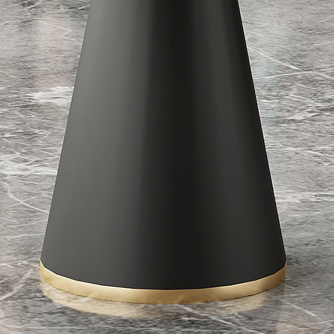 Modern Style Dining Table Sintered Stone Table with Metal Base for Dining Room