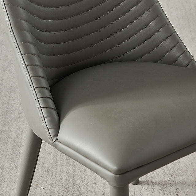 Parsons Matte Finish Dining Chair Designer Style Leather Meeting Room Side Chair