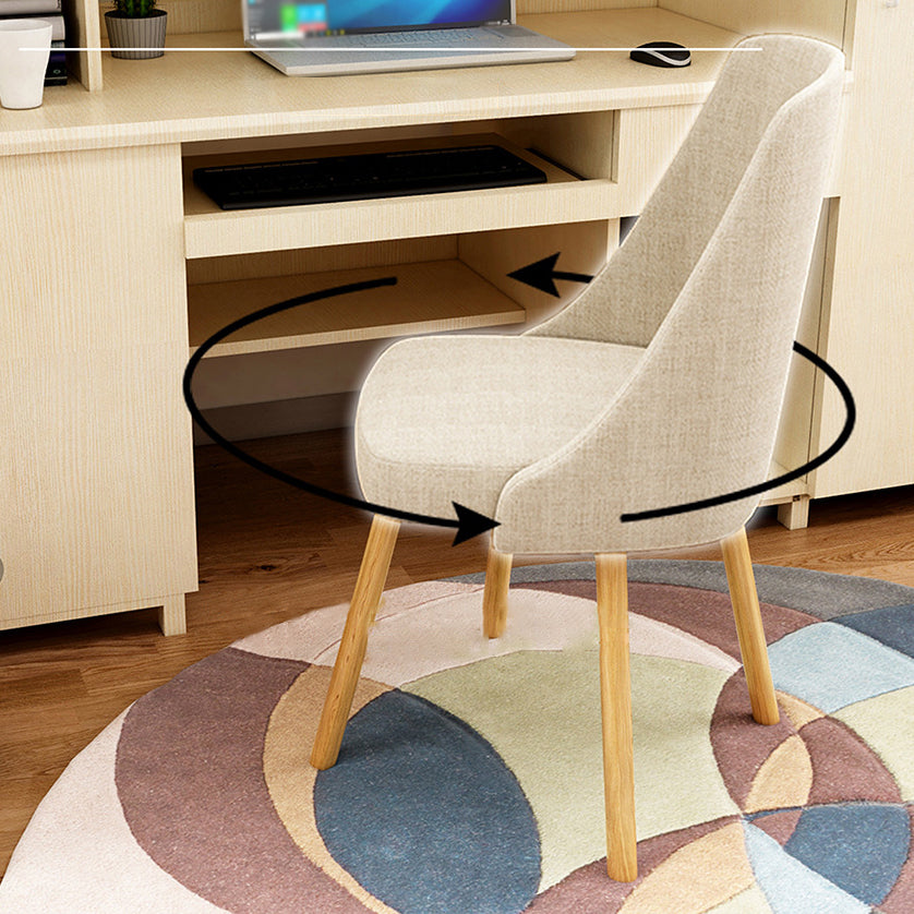 Solid Back Chair Industrial Wood Dining Kitchen Room Side Chair