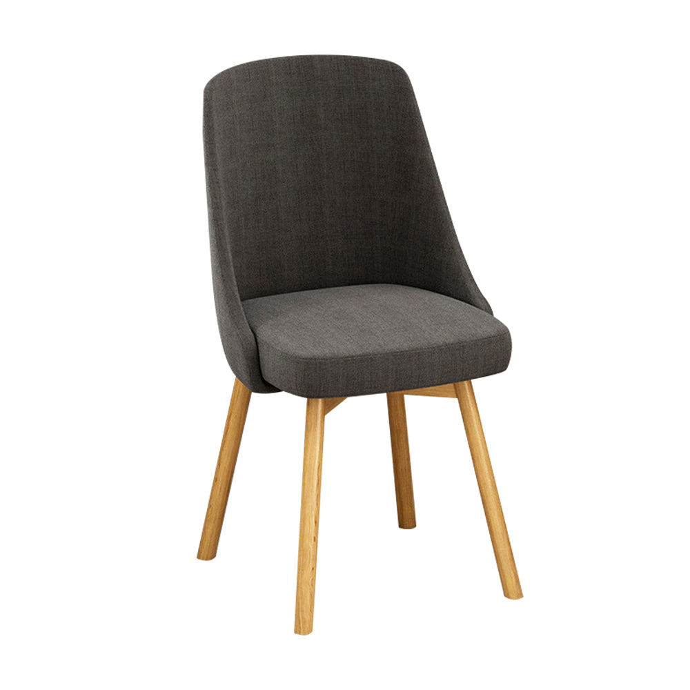 Solid Back Chair Industrial Wood Dining Kitchen Room Side Chair