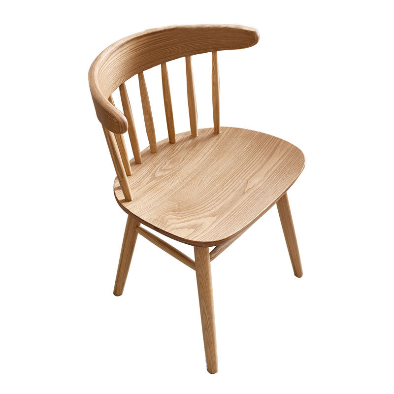 Traditional Windsor Back Chairs Dining Armless Chairs with Wooden Legs for Kitchen