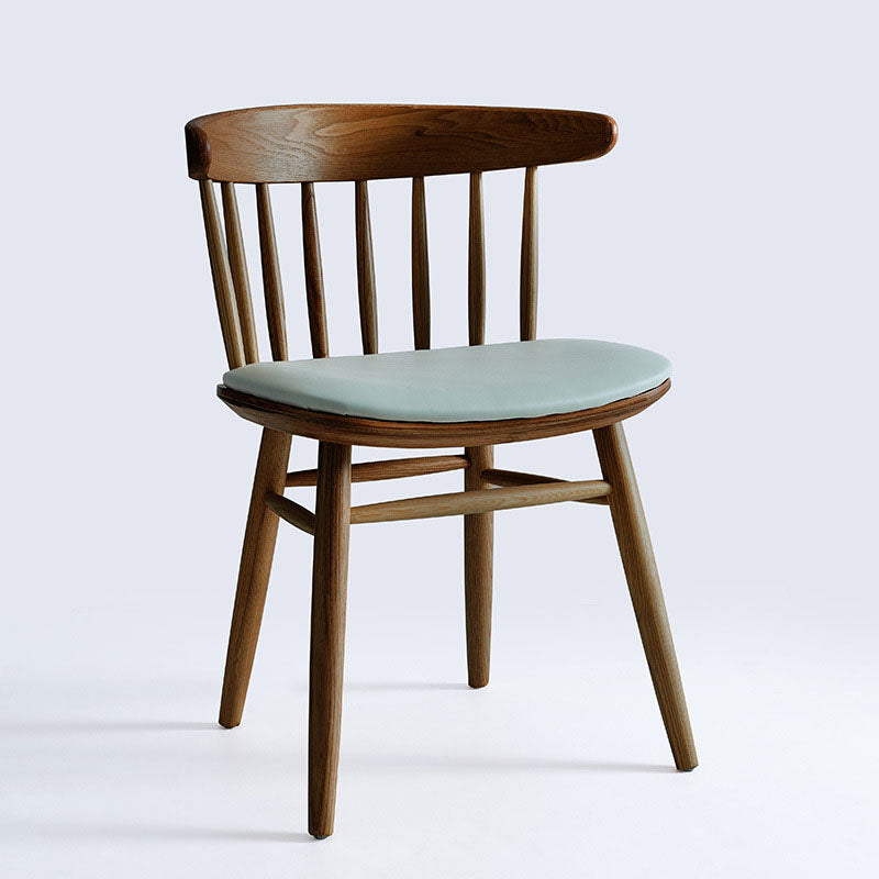 Traditional Windsor Back Chairs Dining Armless Chairs with Wooden Legs for Kitchen