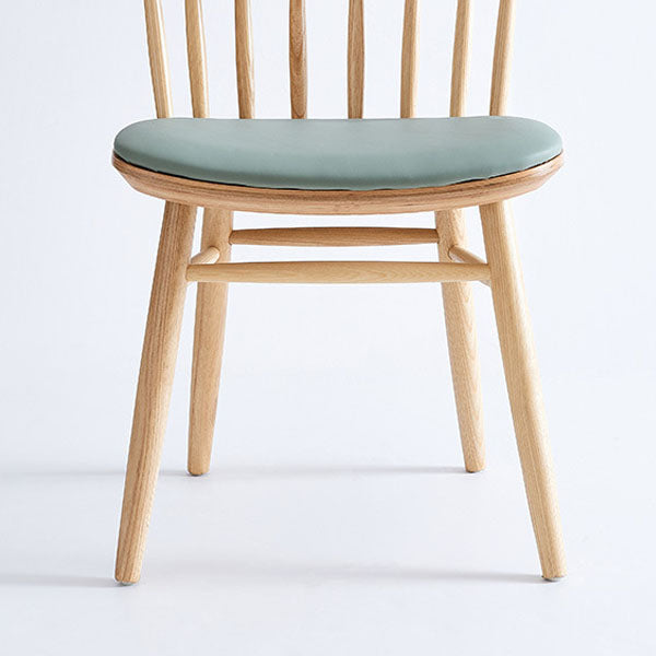 Traditional Windsor Back Chairs Dining Armless Chairs with Wooden Legs for Kitchen